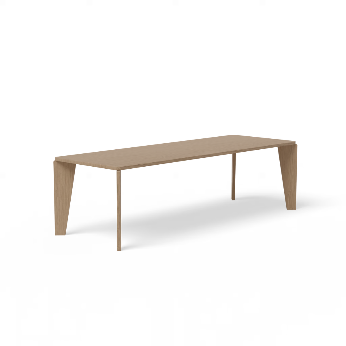 Taper tafel eiken naturel light, rechthoekig