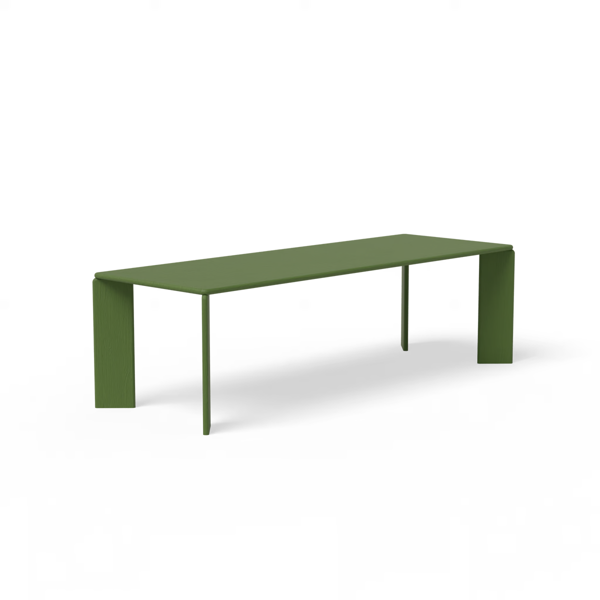 Soft tafel eiken groene lak, rechthoekig