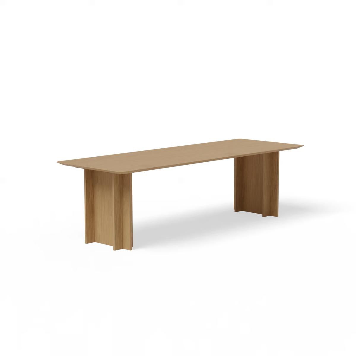 Column tafel eiken naturel, rechthoekig
