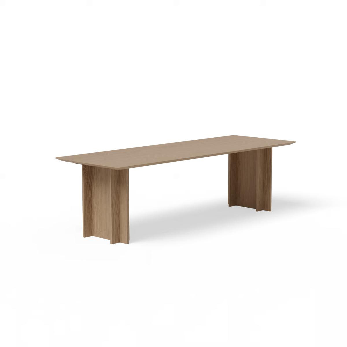 Column tafel eiken naturel light, rechthoekig