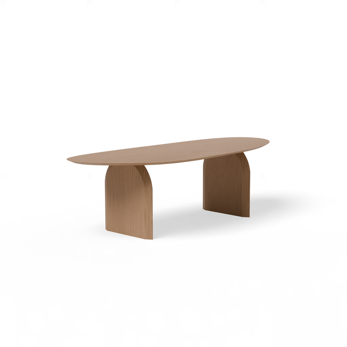 Slot tafel eiken naturel light, Blob