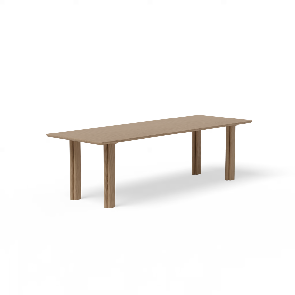 Paste tafel eiken naturel light, rechthoekig