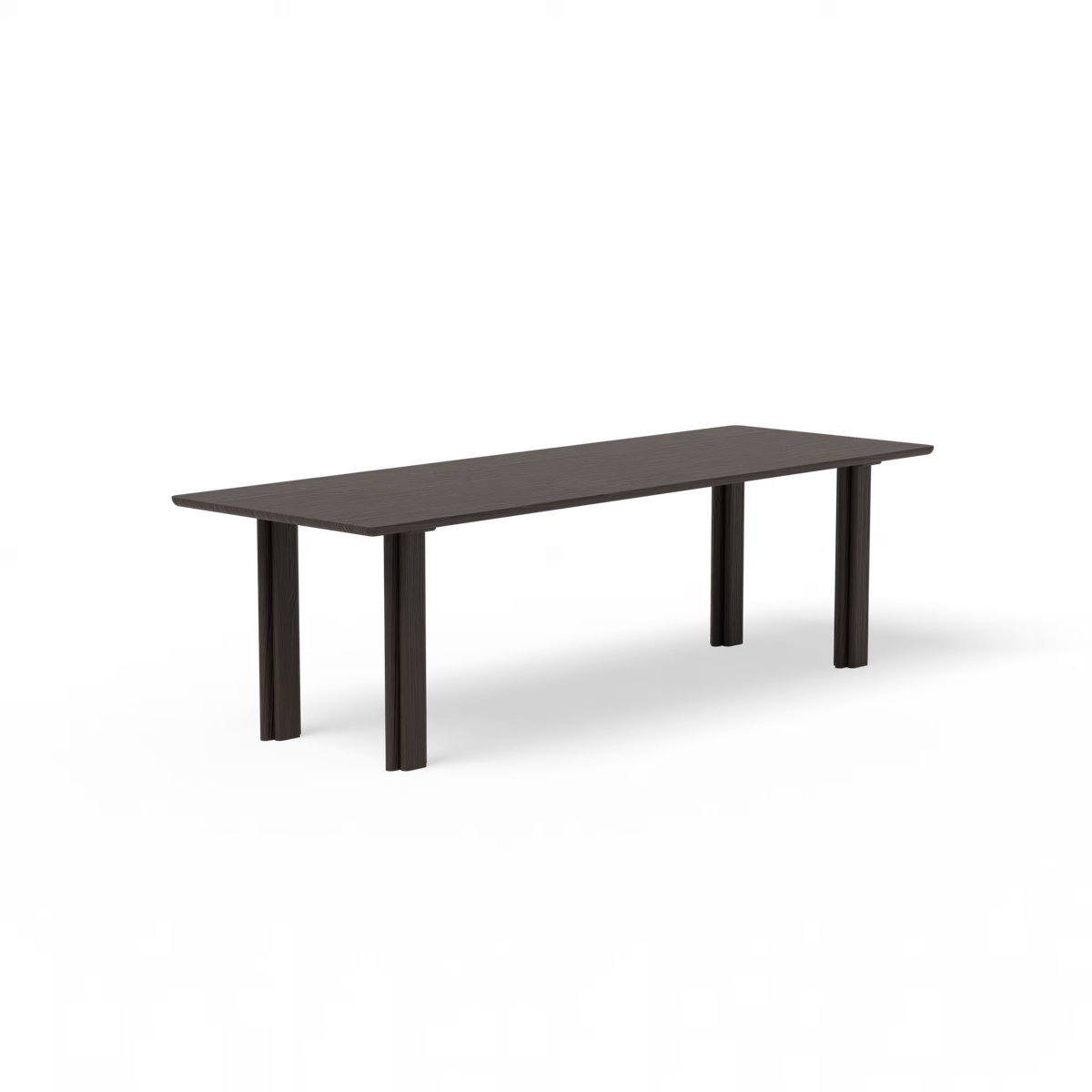 Paste tafel eiken gerookt, rechthoekig