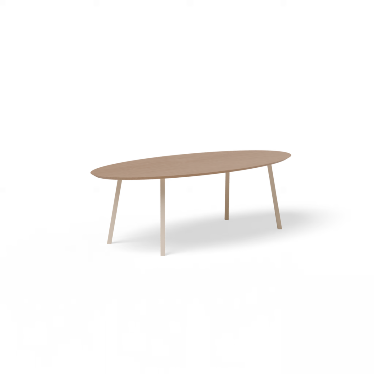New Classic tafel ivoor, eiken naturel light ovaal