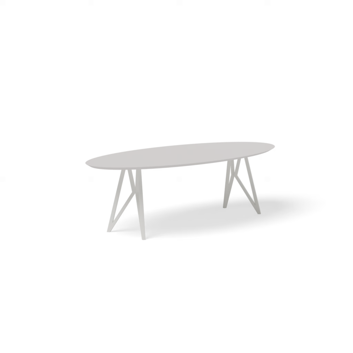 Butterfly tafel wit, HPL wit ovaal