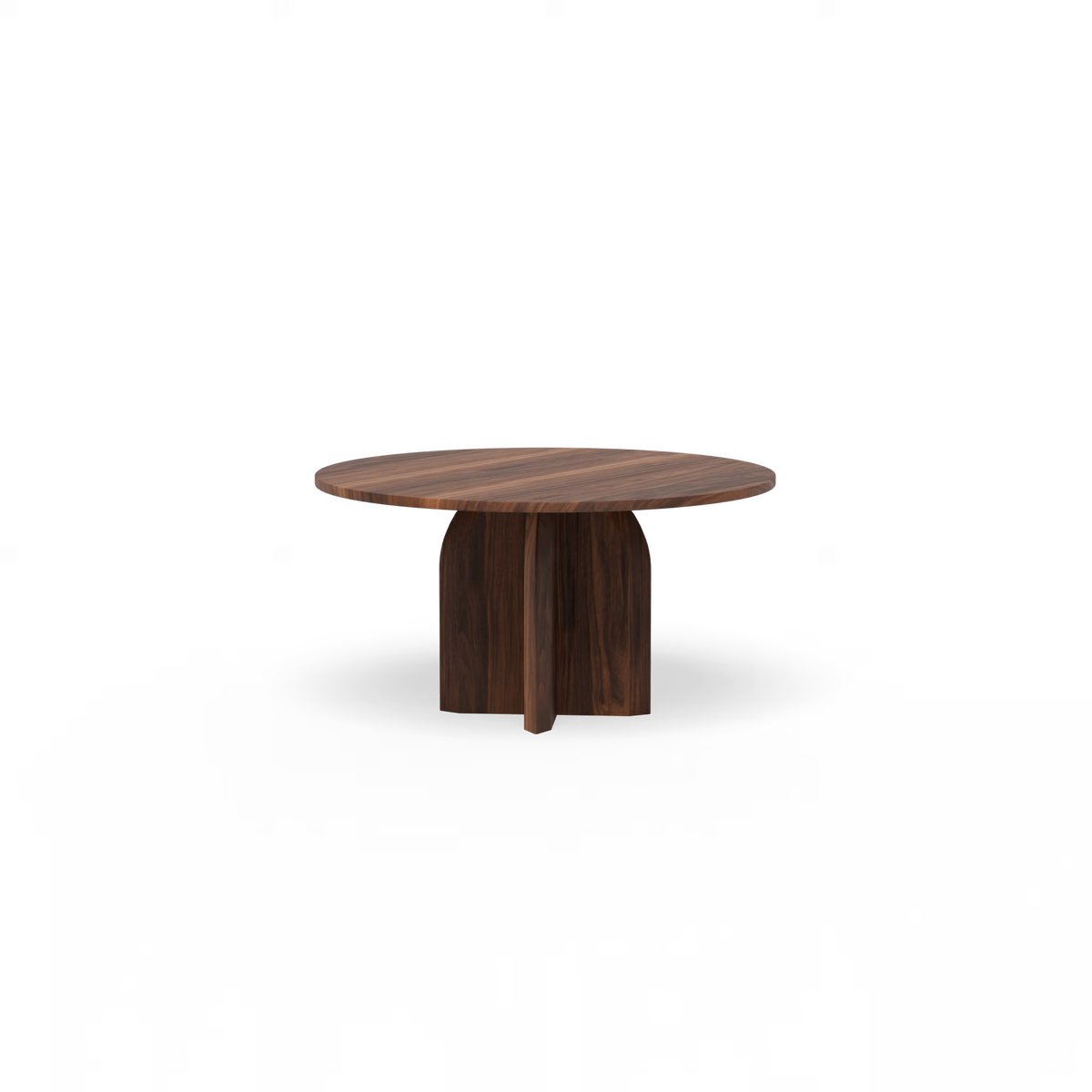 Slot tafel walnoot, rond