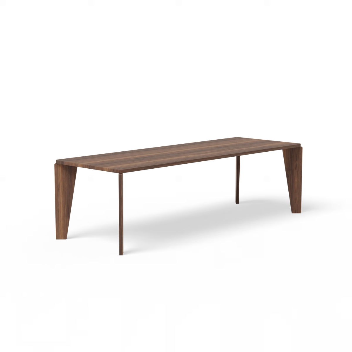 Taper tafel walnoot, rechthoekig