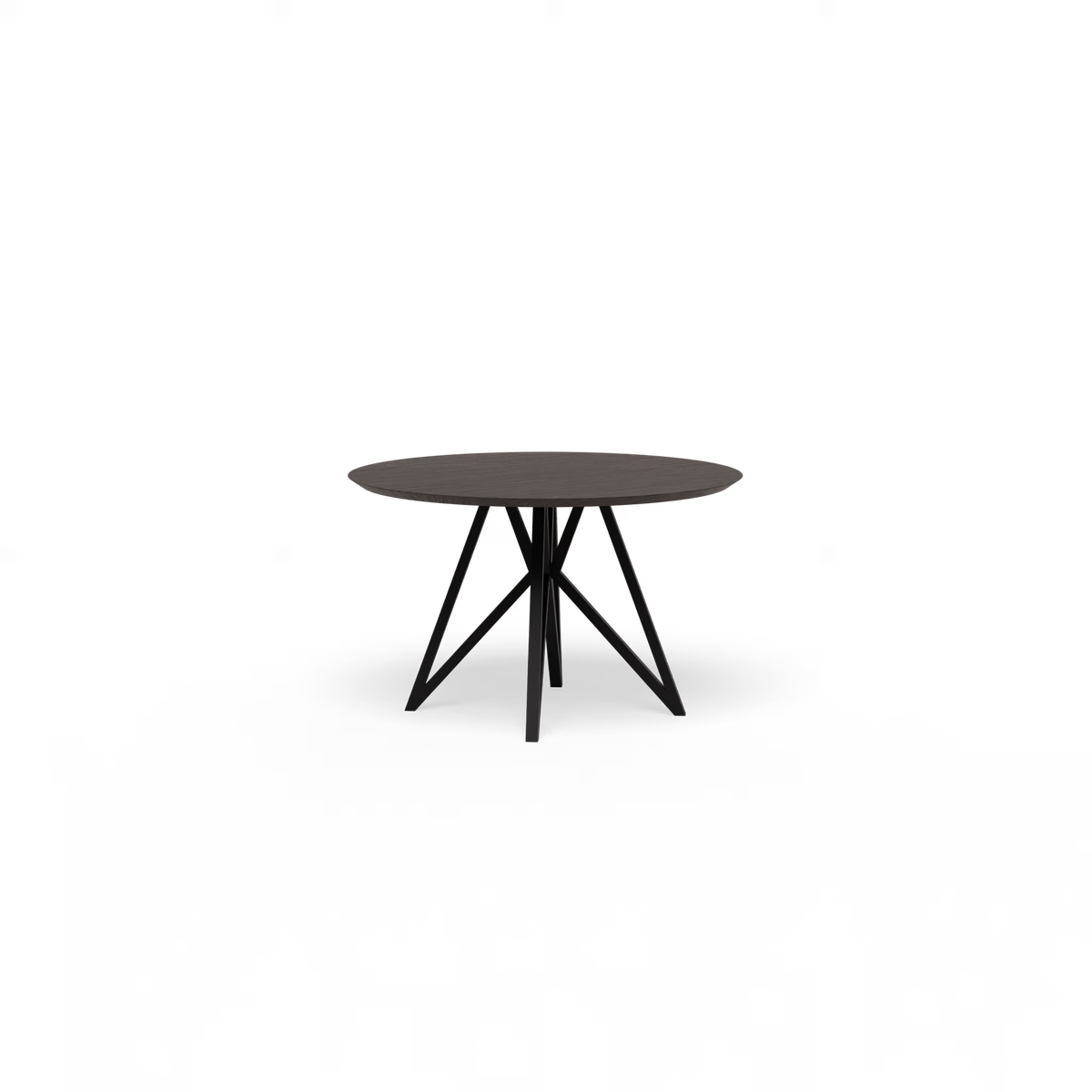 Butterfly tafel zwart, eiken gerookt rond