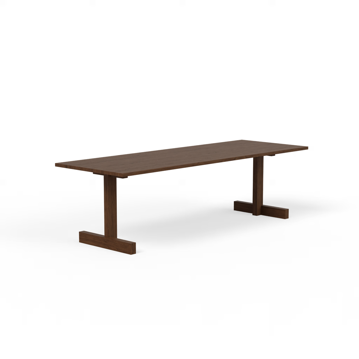 Base tafel eiken gerookt, rechthoekig