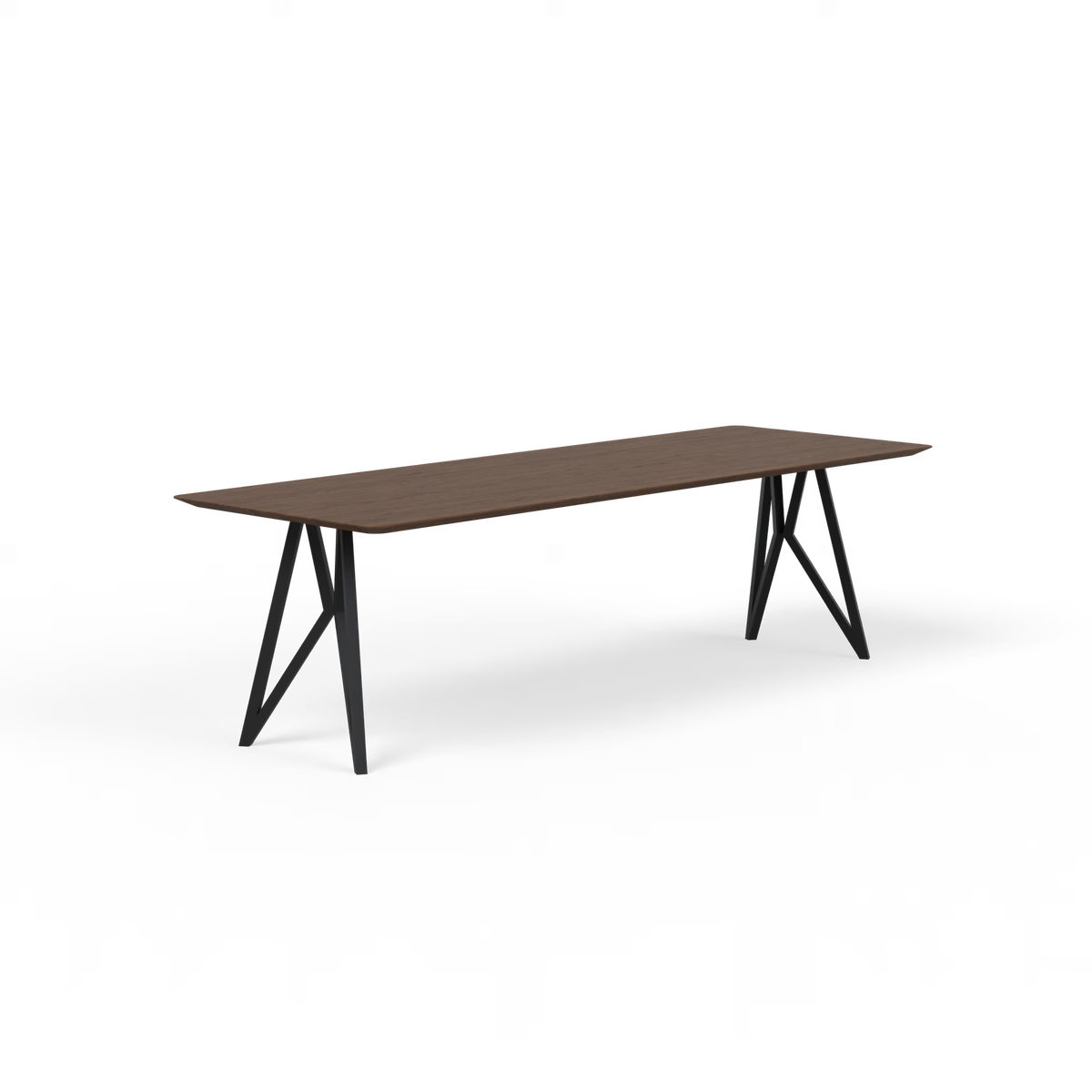 Butterfly tafel zwart, eiken gerookt rechthoekig
