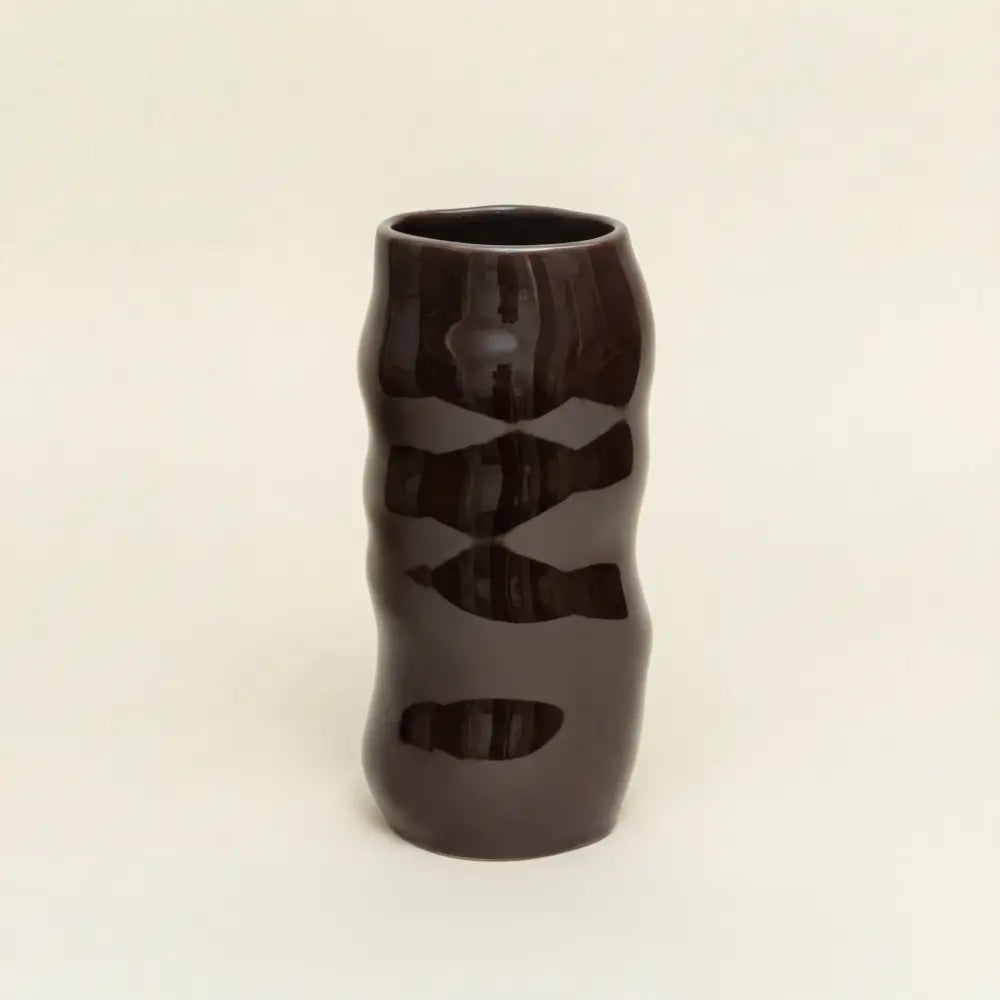Blob vase chocolate brown