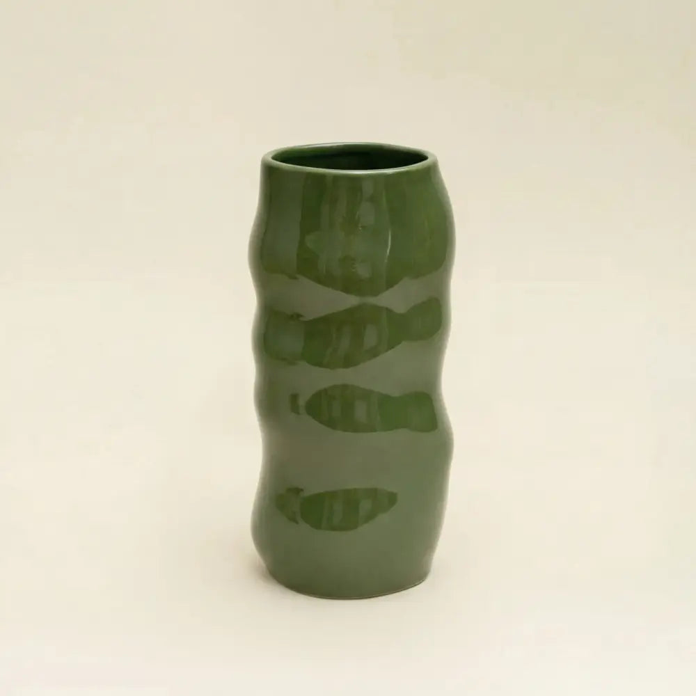 Blob vase olive green