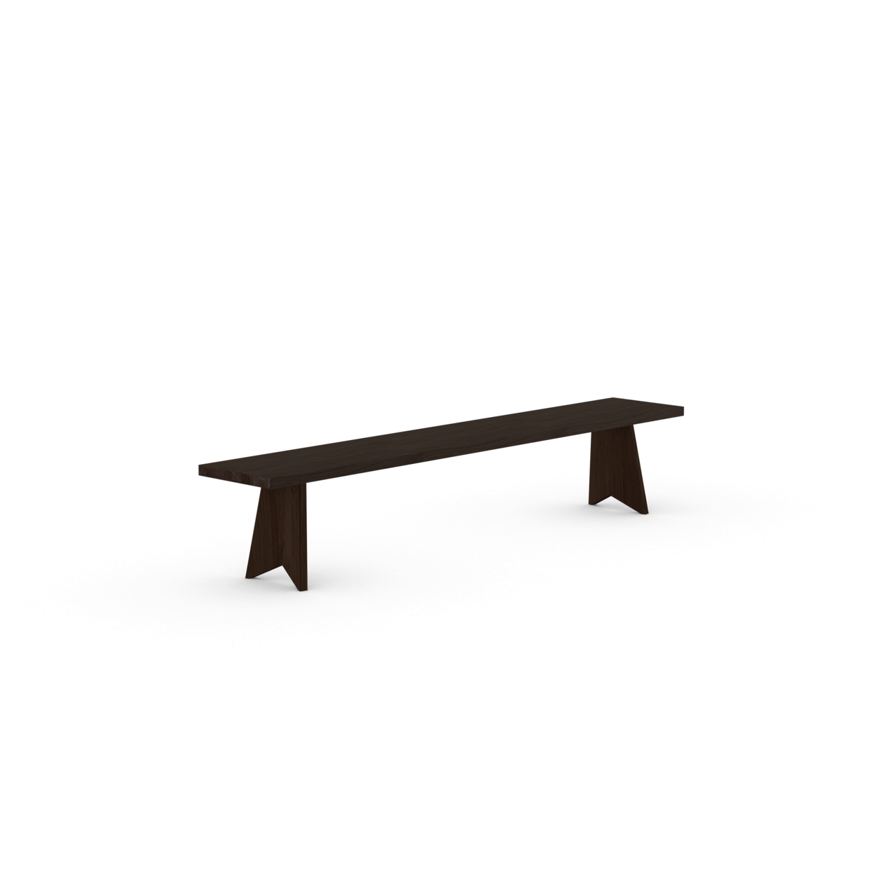 Butterfly Wood Dining Bench Smoked Oak Stain 180cm