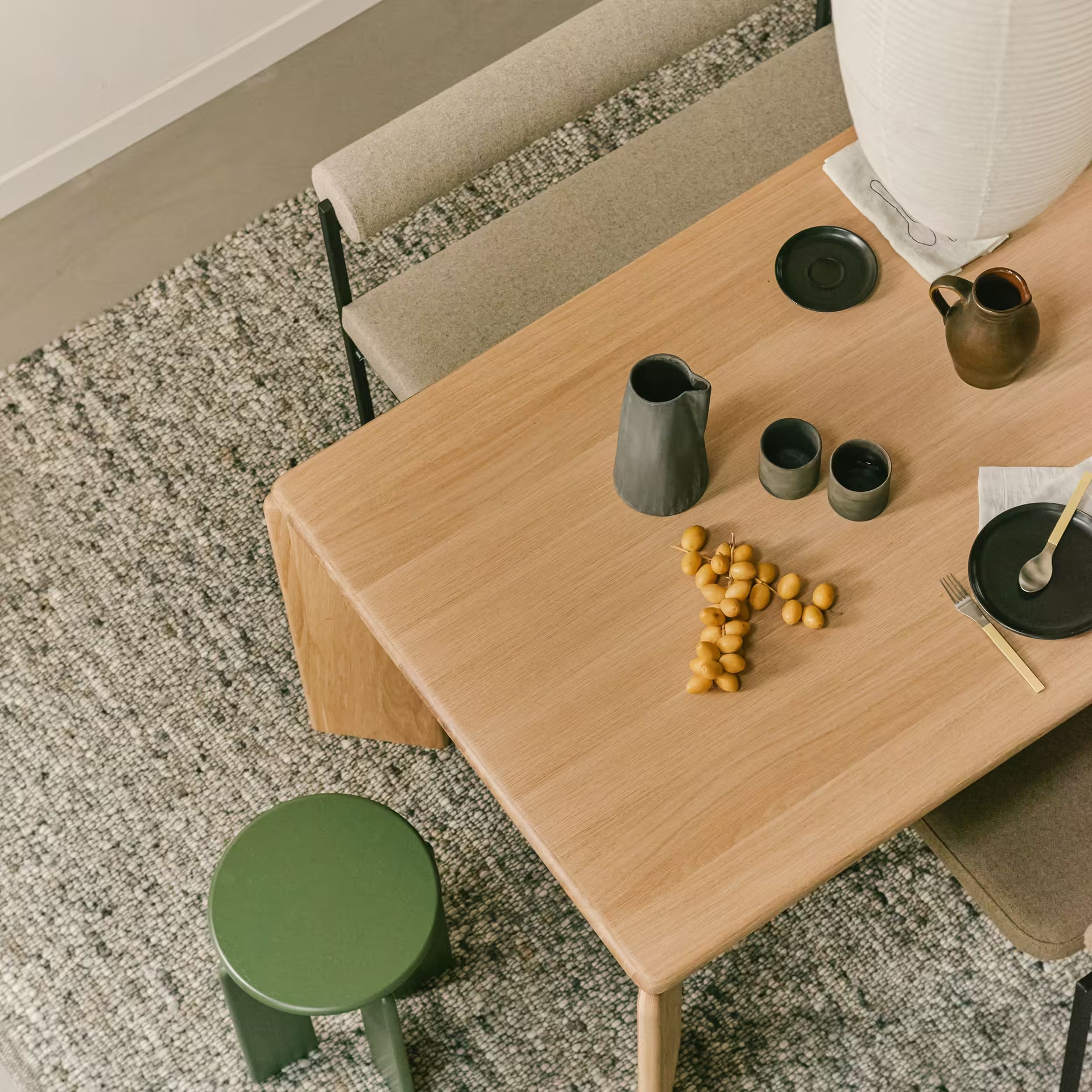 Bolster dining bench