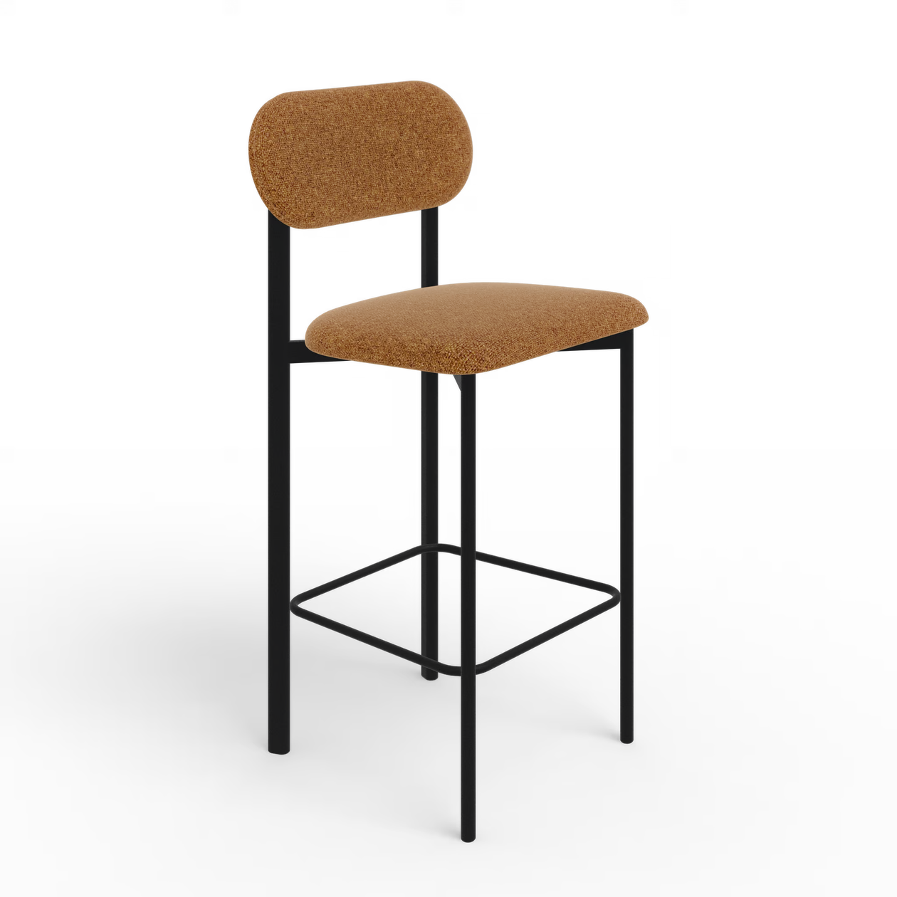 Oblique upholstered bar stool 650