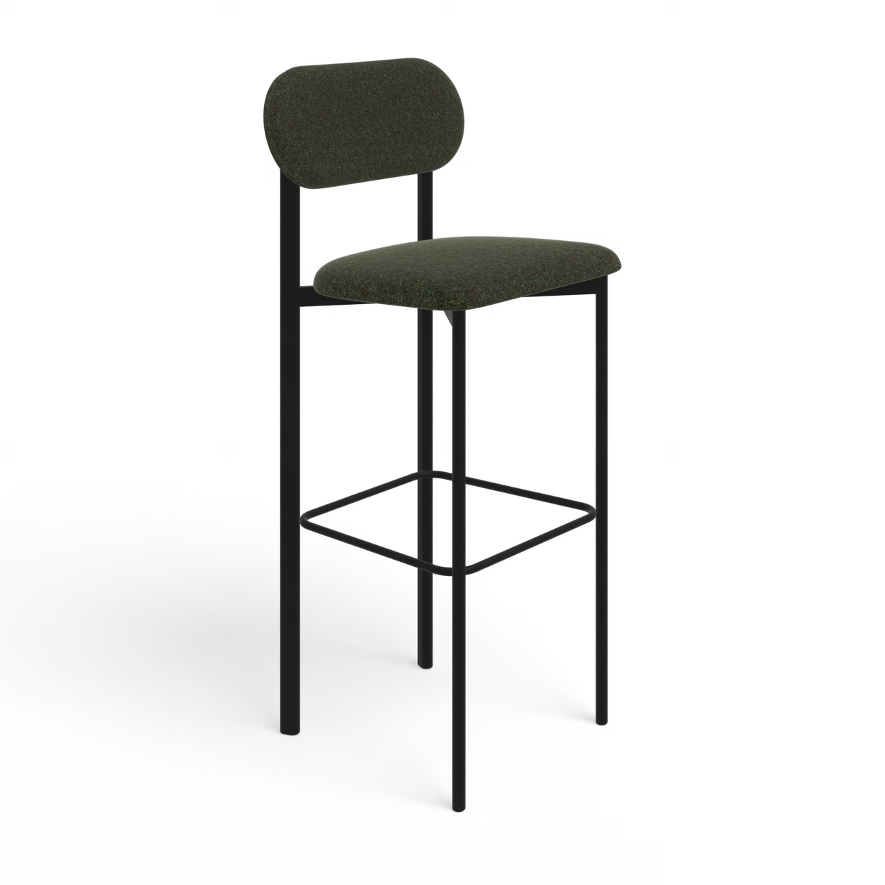 Oblique bar stool 770 upholstered