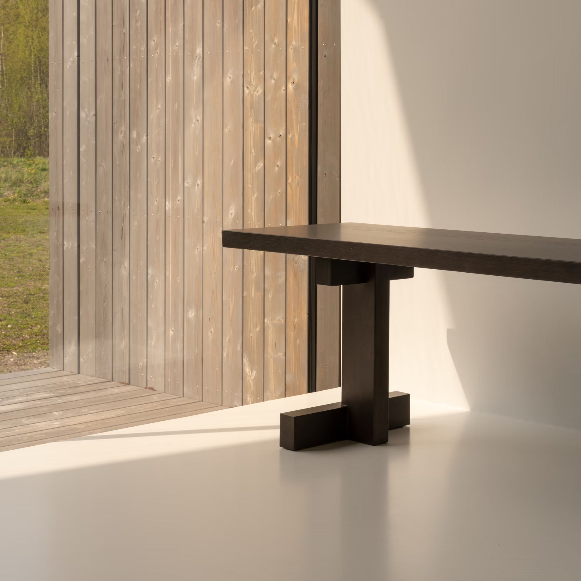 Base dining bench Oak hardwax oil natural light 200cm