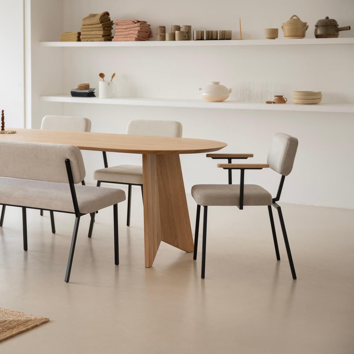 Butterfly Wood tafel eiken naturel, rechthoekig