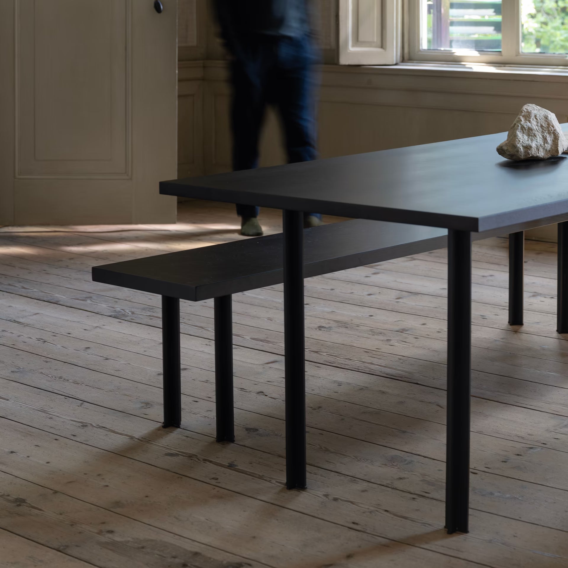 Cross dining bench Oak hardwax oil natural 200cm