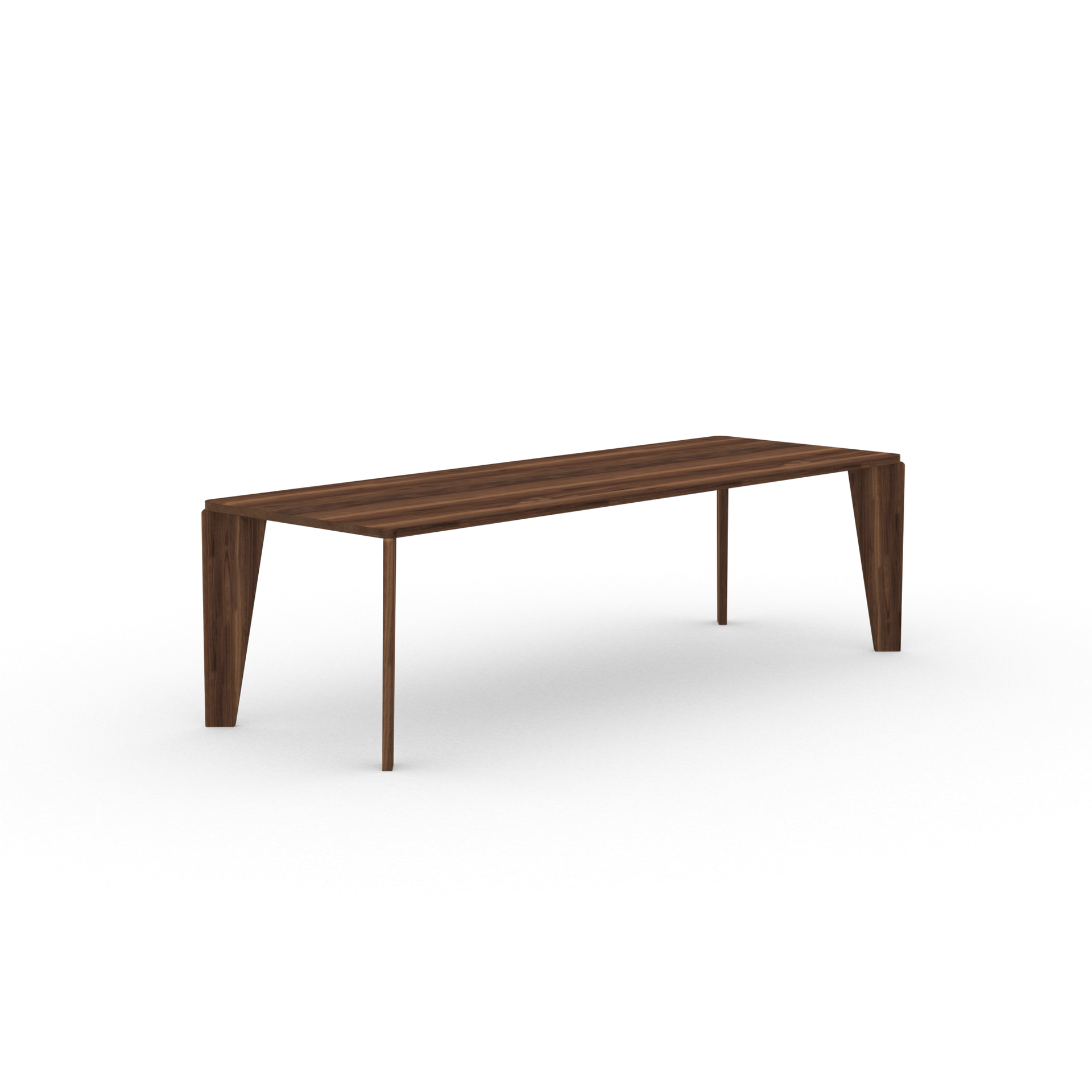 Taper Rectangular Walnut natural lacquer dining table