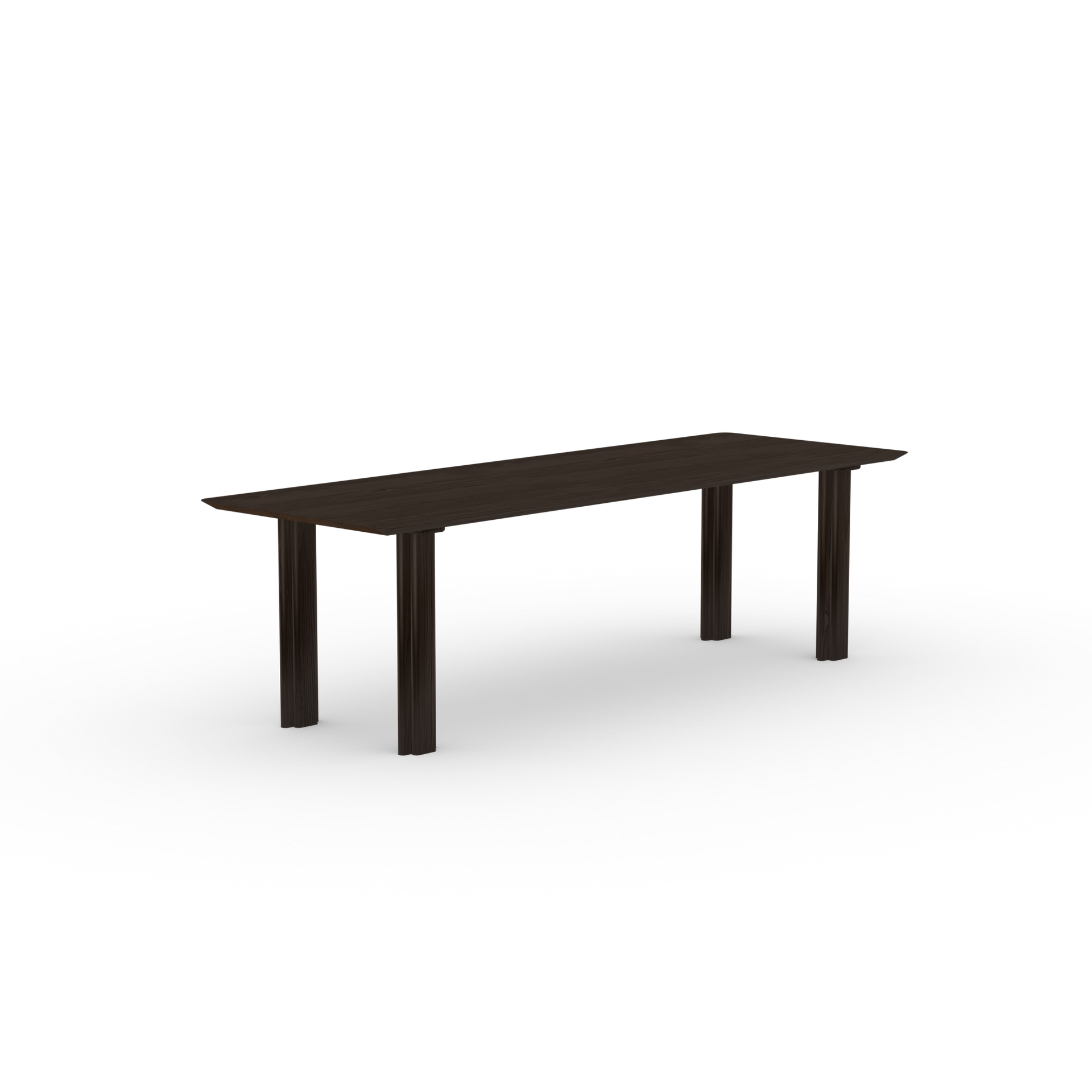 Solid Rectangular Oak smoked stain dining table