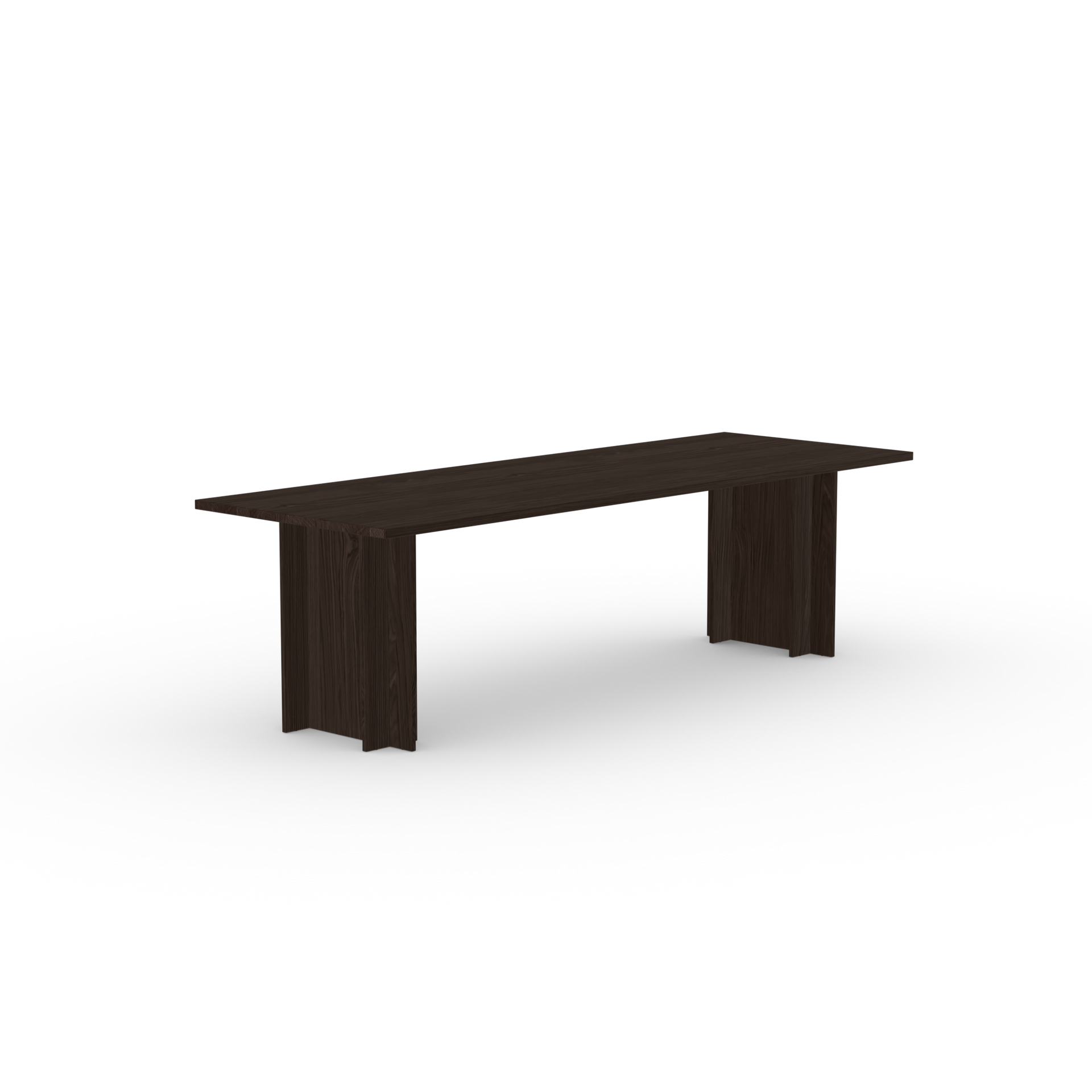 Rectangular Oak Smoked Stain Dining Table