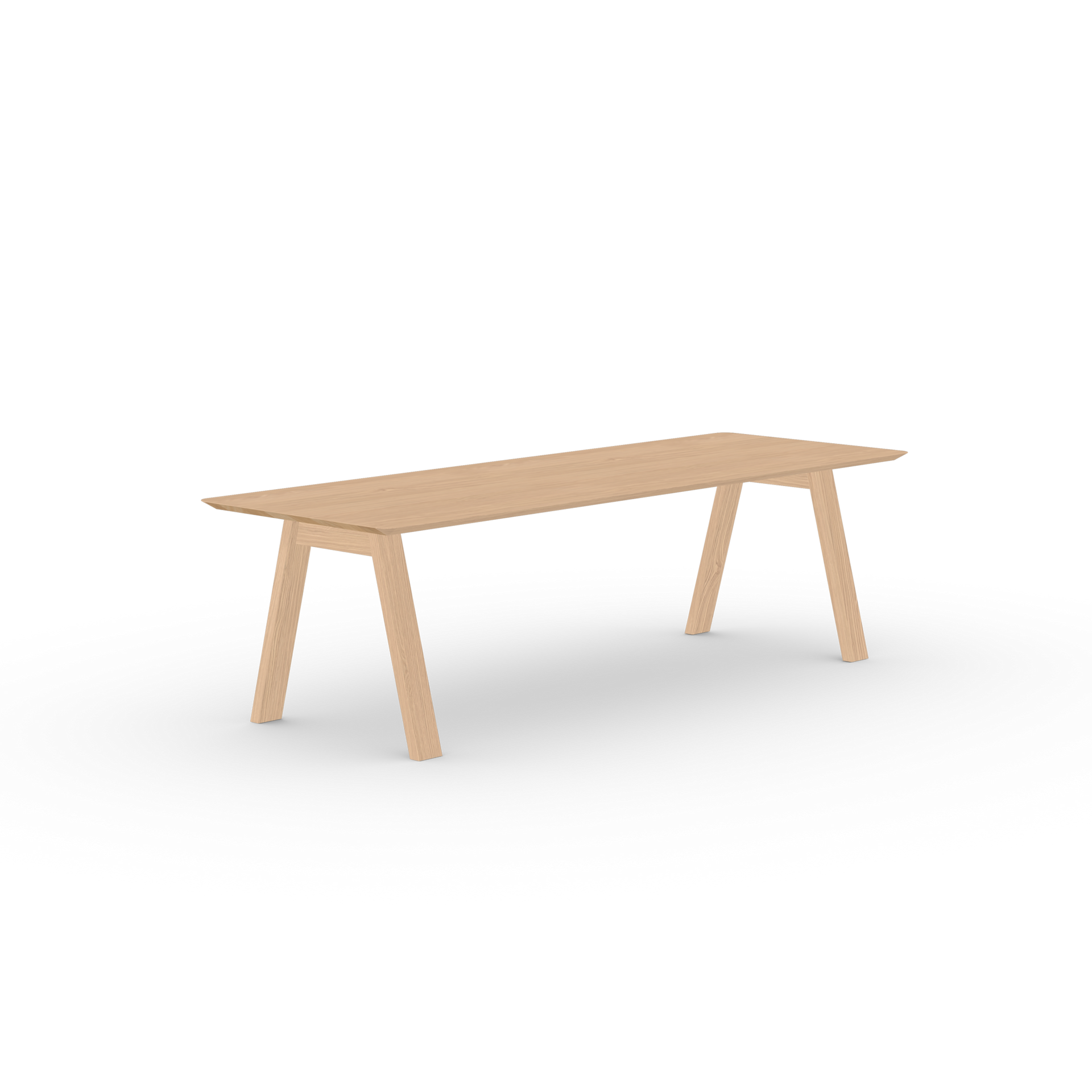 Legno Rectangular Oak hardwax oil natural light dining table