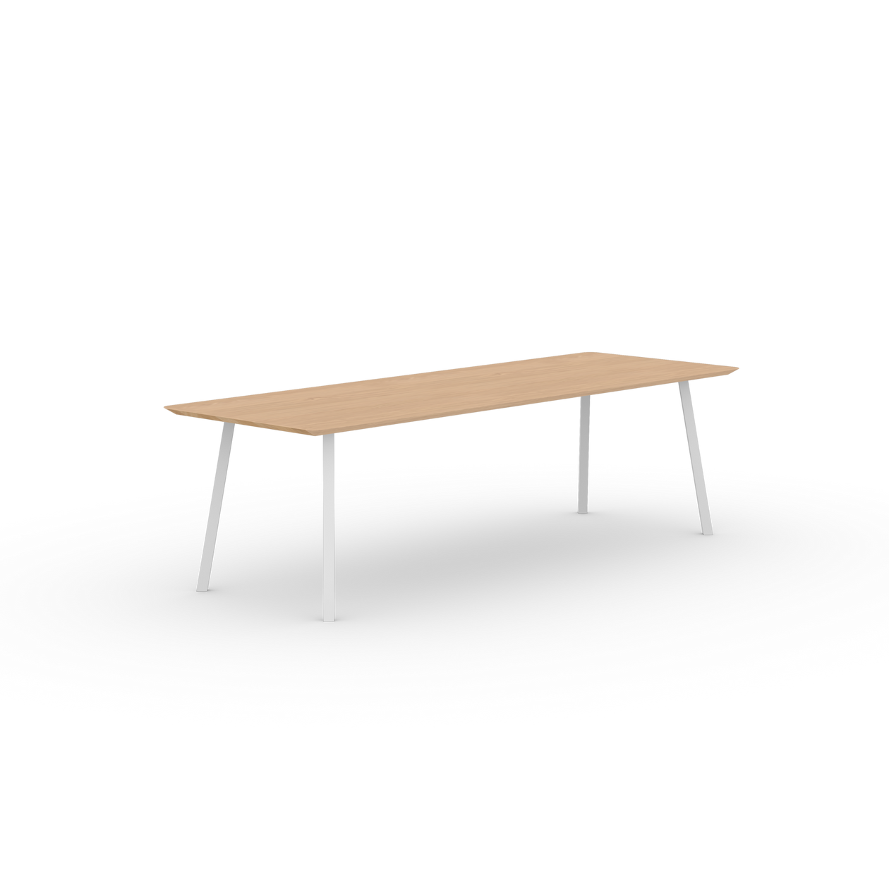New Classic Rechthoekig Eiken hardwax olie natural light Staal witte poedercoating eettafel