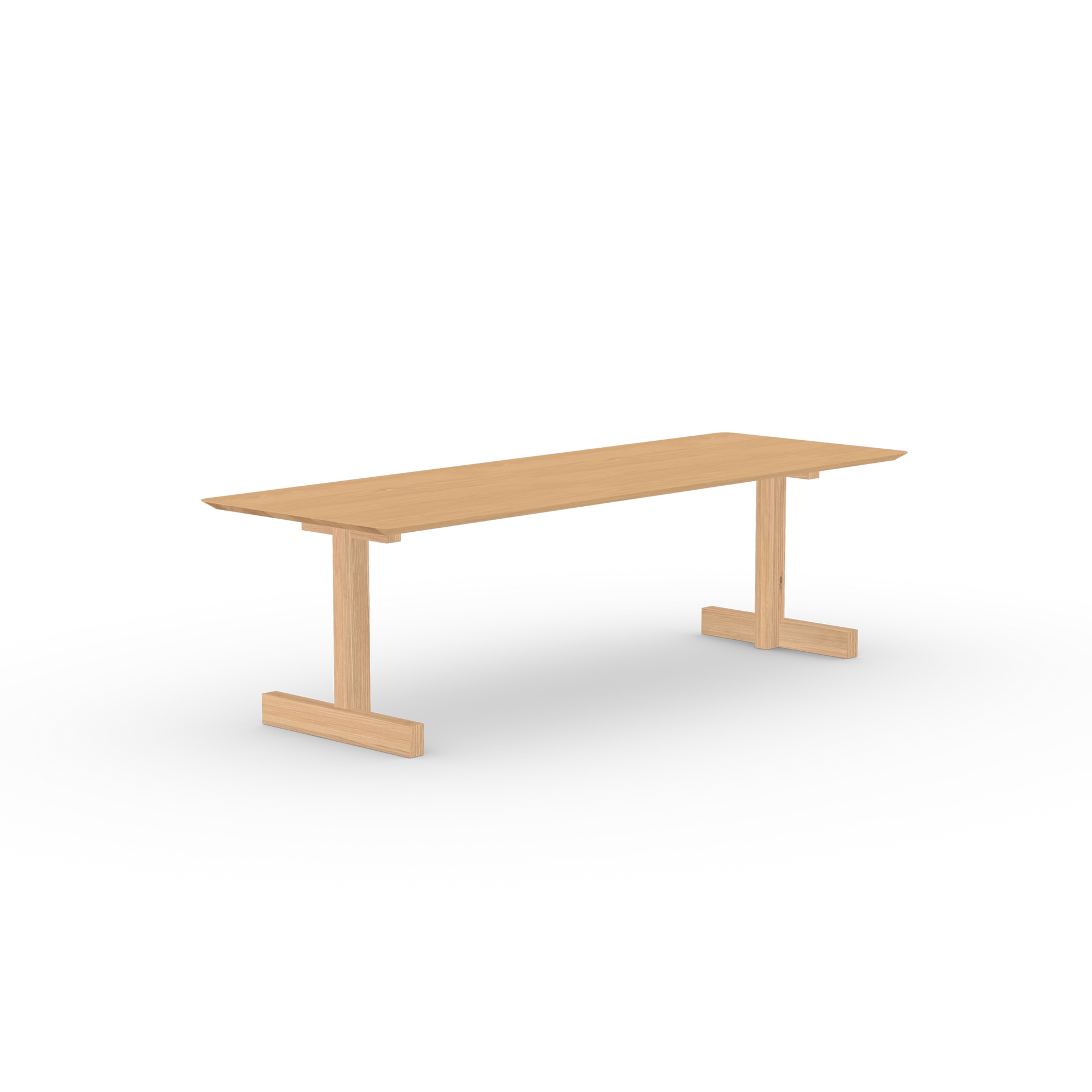 Base Rectangular Oak hardwax oil natural dining table