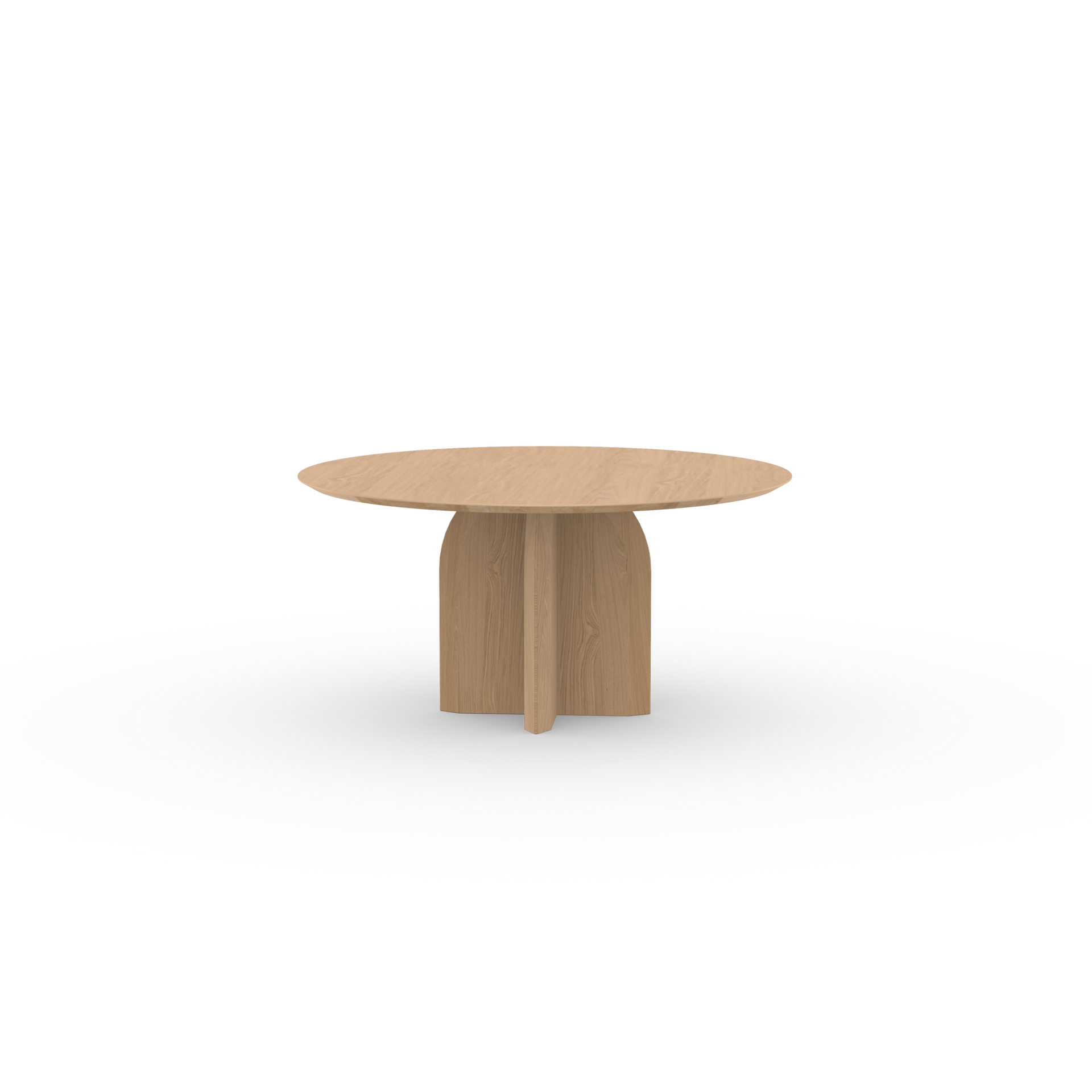 Quadpod Round Solid Oak Hardwax Oil Natural Light Dining Table