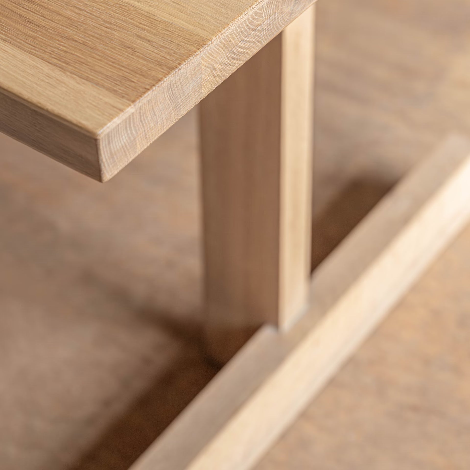 Base Rectangular Oak hardwax oil natural dining table