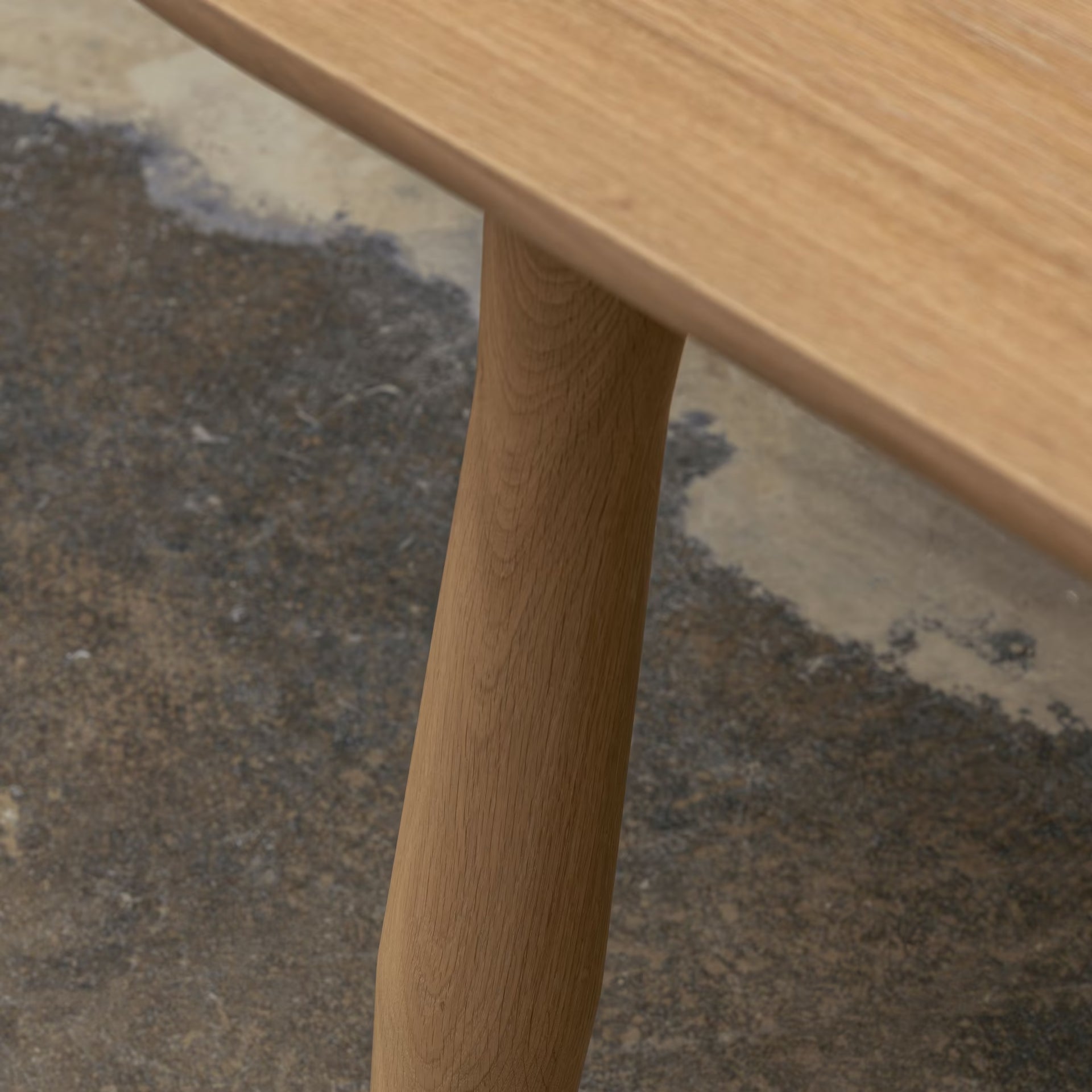 Danish Rectangular Oak Hardwax Oil Natural Dining Table