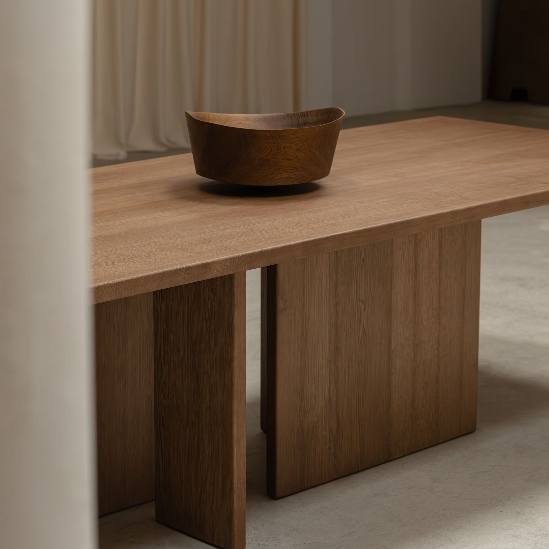 Federico Rectangular Oak Hardwax Oil Natural Light Dining Table