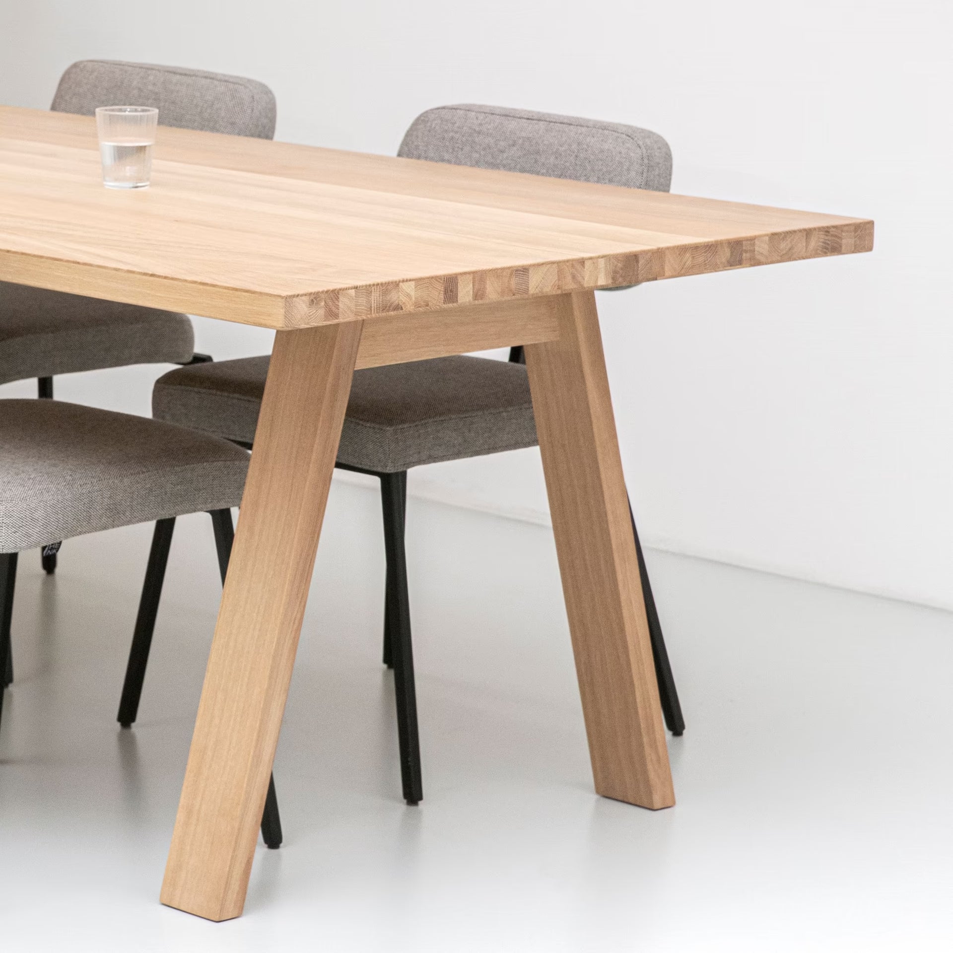 Legno Rectangular Oak hardwax oil natural light dining table
