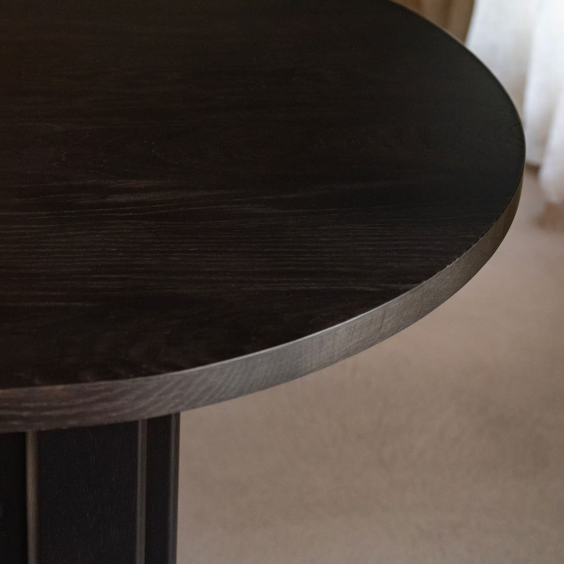 Solid Rectangular Oak smoked stain dining table