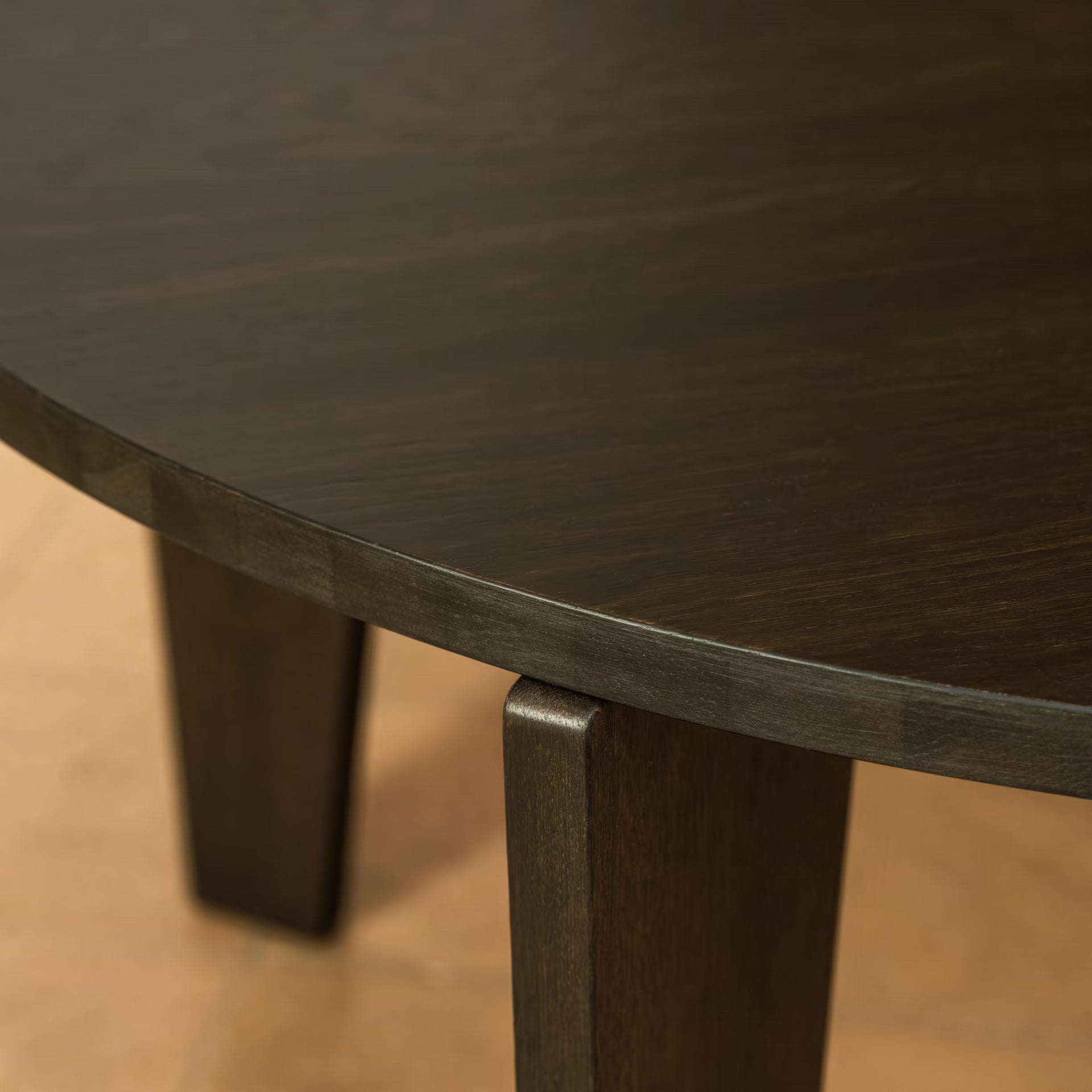 Taper Rectangular Oak Smoked Stain Dining Table