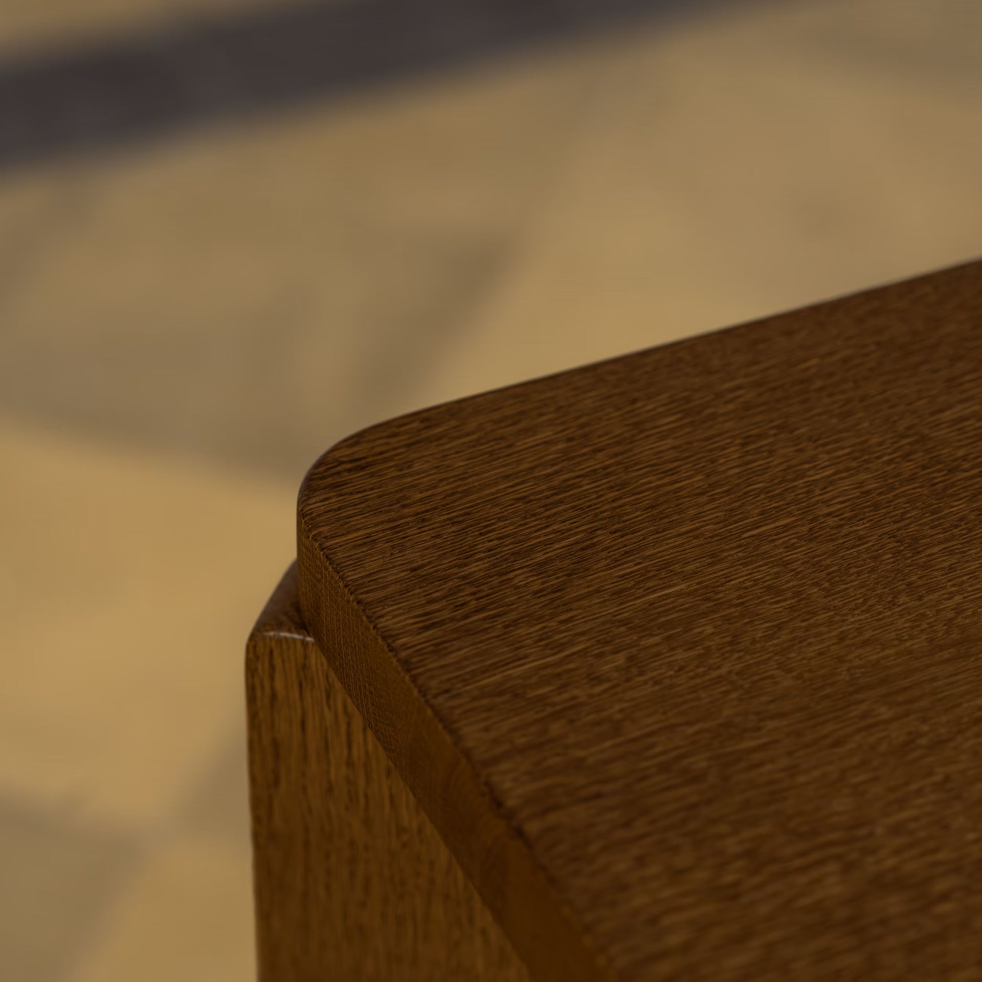 Taper Rectangular Oak Smoked Stain Dining Table