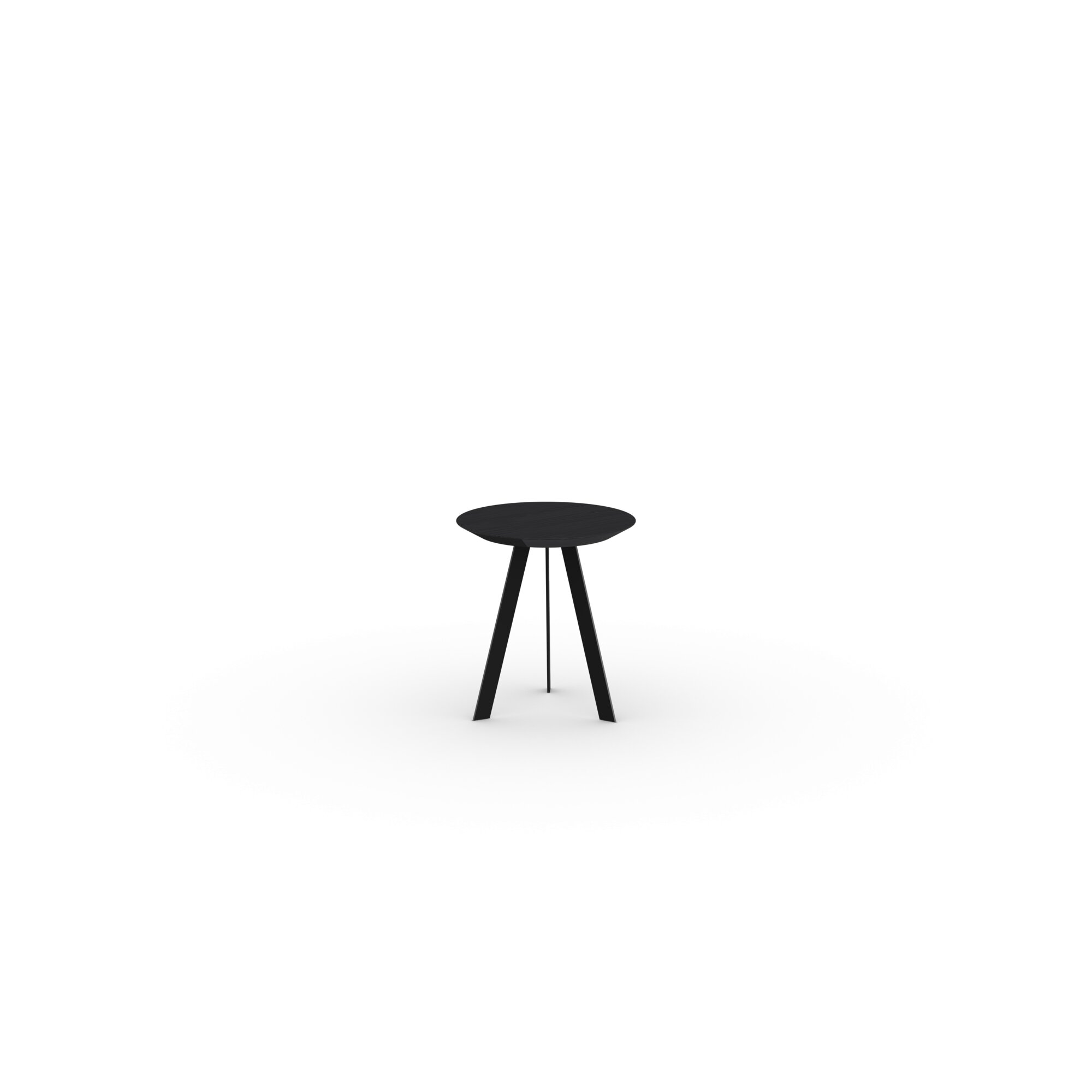 New Co Coffee Table 40 Round Black Oak black lacquer 9005 Round