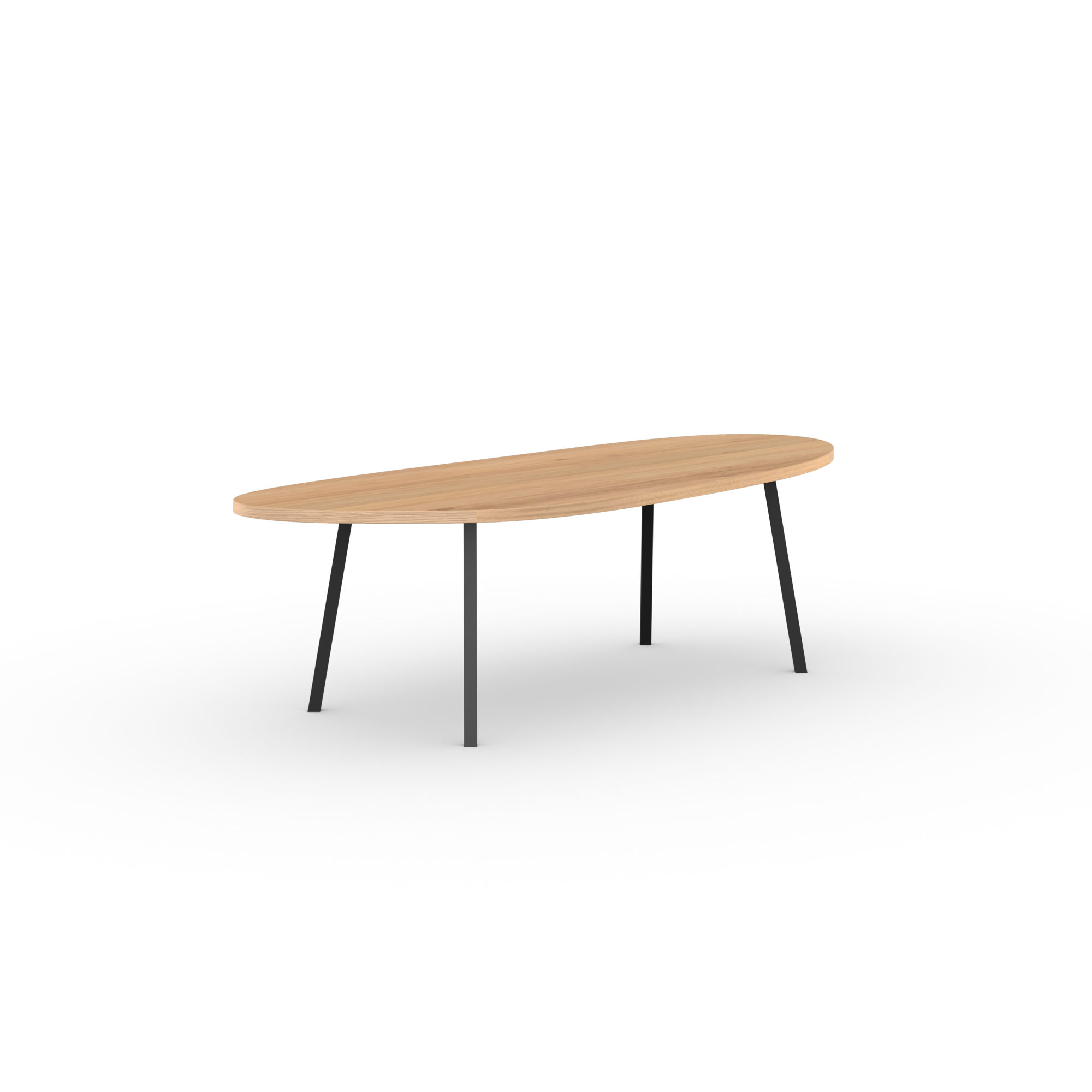 Blob Design dining table | New Classic Steel black powdercoating | Oak natural lacquer  | Studio HENK | 