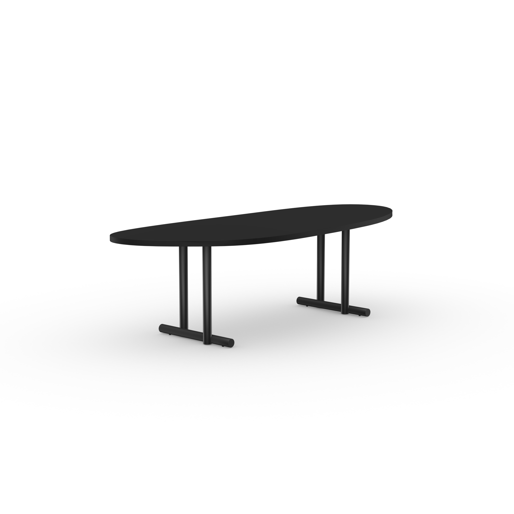 Blob Design dining table | Mikado Dining Table Steel black powdercoating | HPL Fenix nero ingo | Studio HENK | 