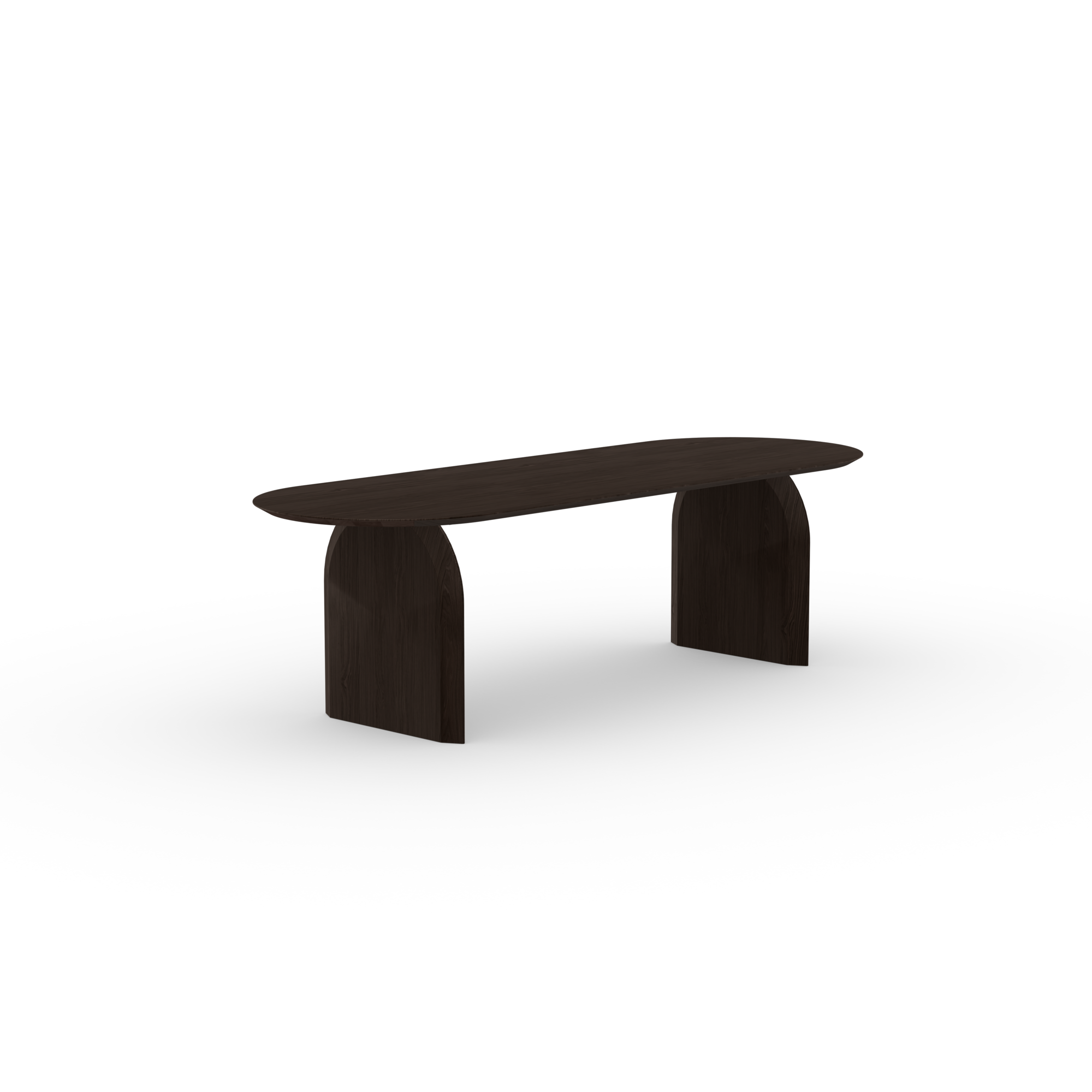 Flat oval Design dining table | Slot Oak smoked stain | Oak smoked | Studio HENK | 