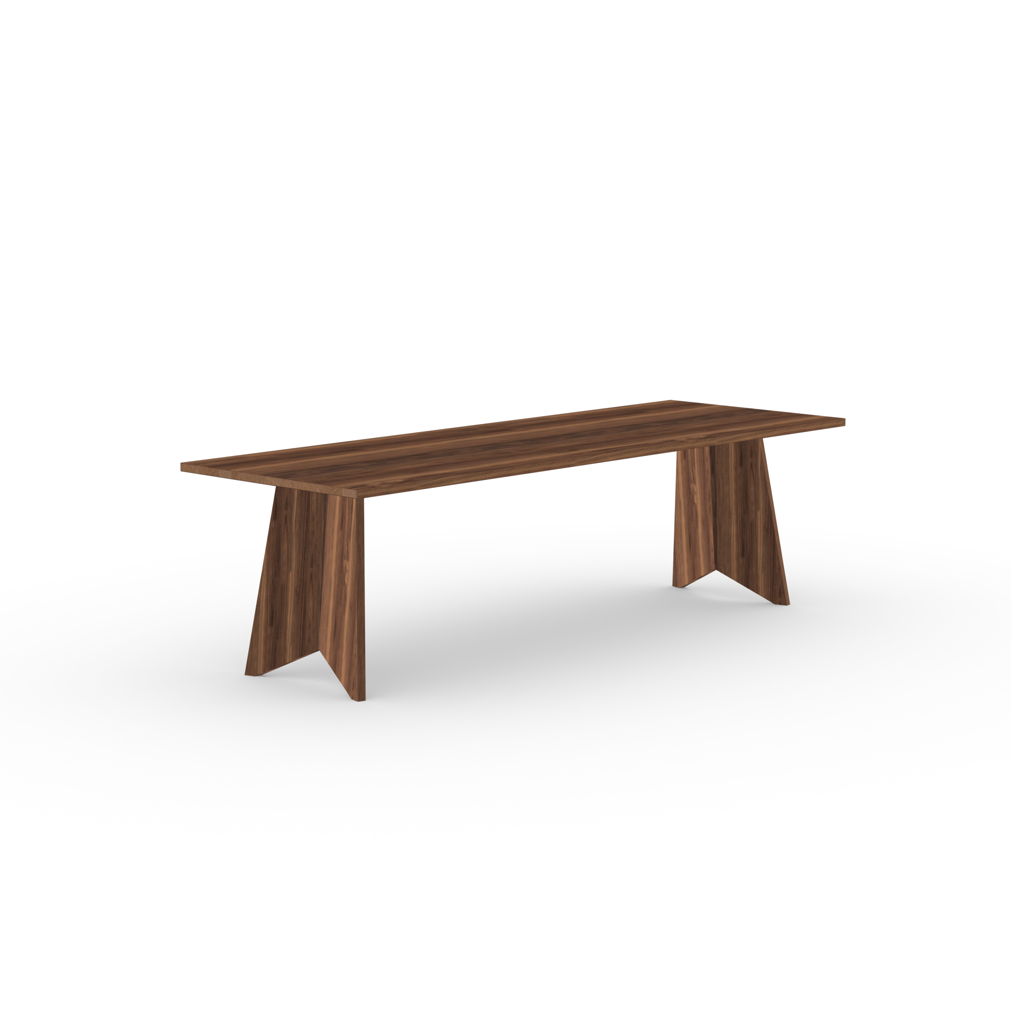 Butterfly Wood Eettafel Walnoot naturel lak Rechthoekig Standaard