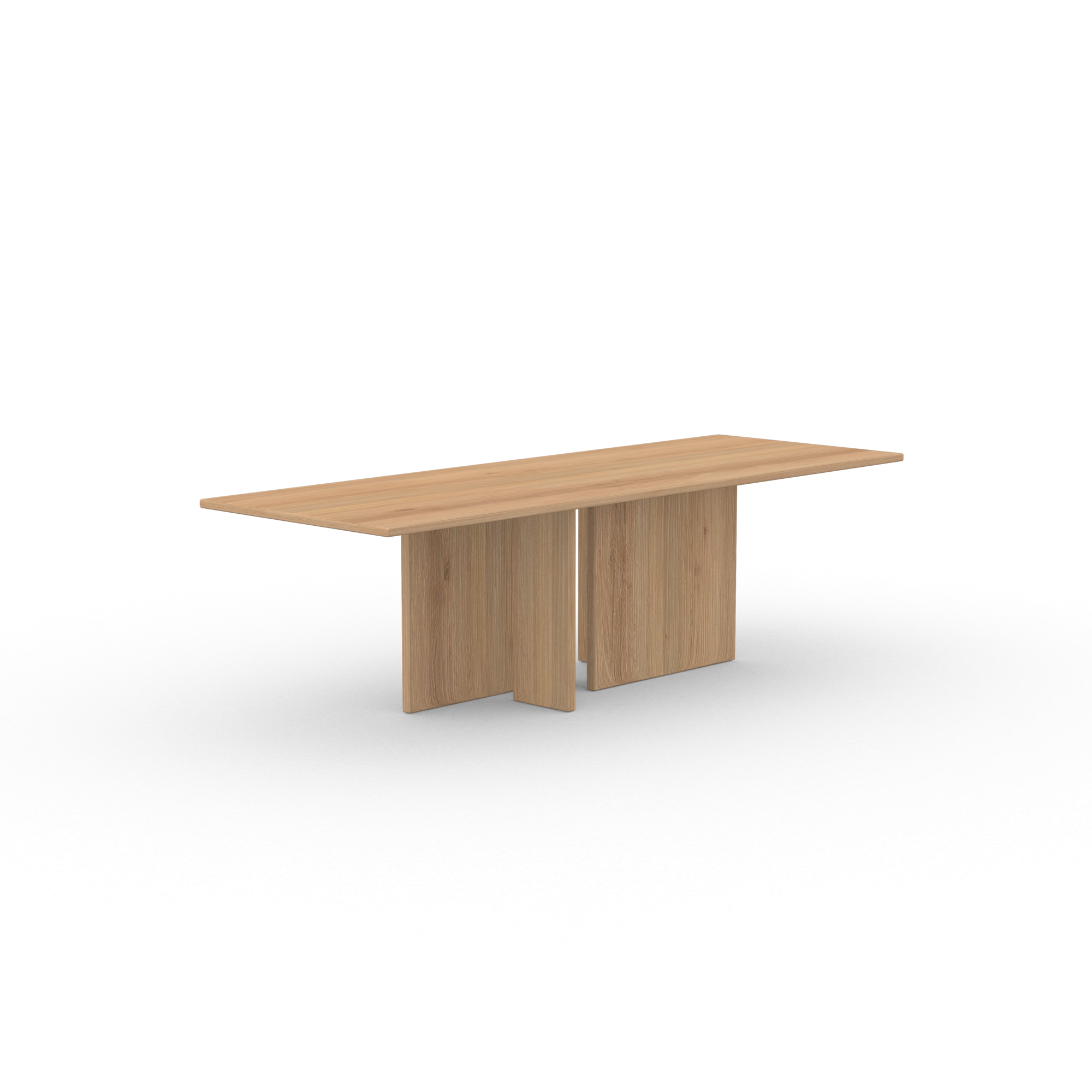 Federico Oak natural lacquer Rectangular b Smooth Edge Oak natural